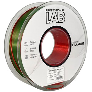 Silk PLA Tri Color red yellow green | Prof. Lab